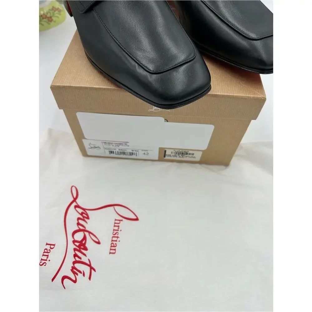 Men's Christian Louboutin, MJ, Moc loafers CL chain logo size 42